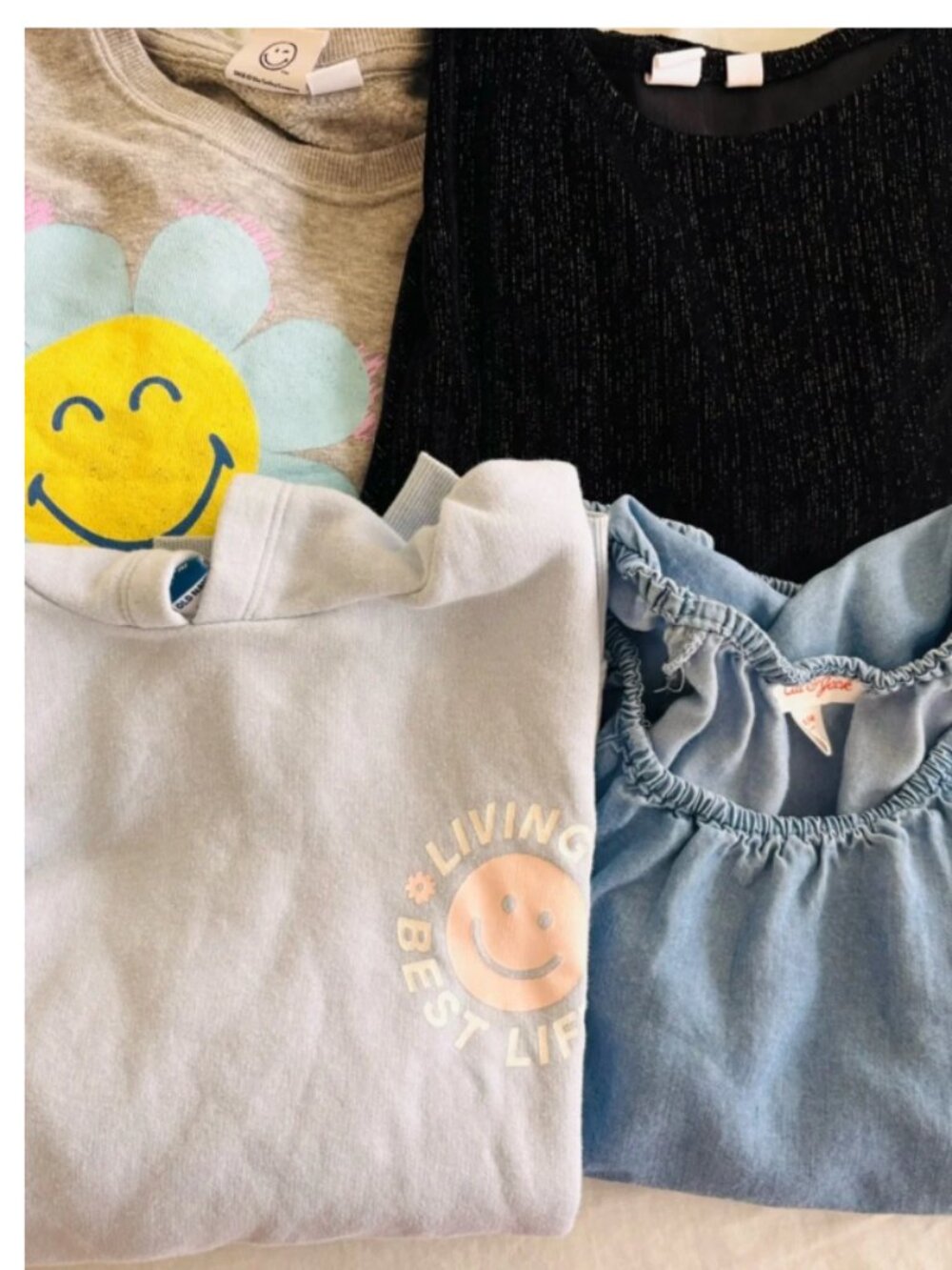 Girls Size XL Top Bundle Lot of 4 Old Navy Gap Cat & Jack Smiley World Hoodies